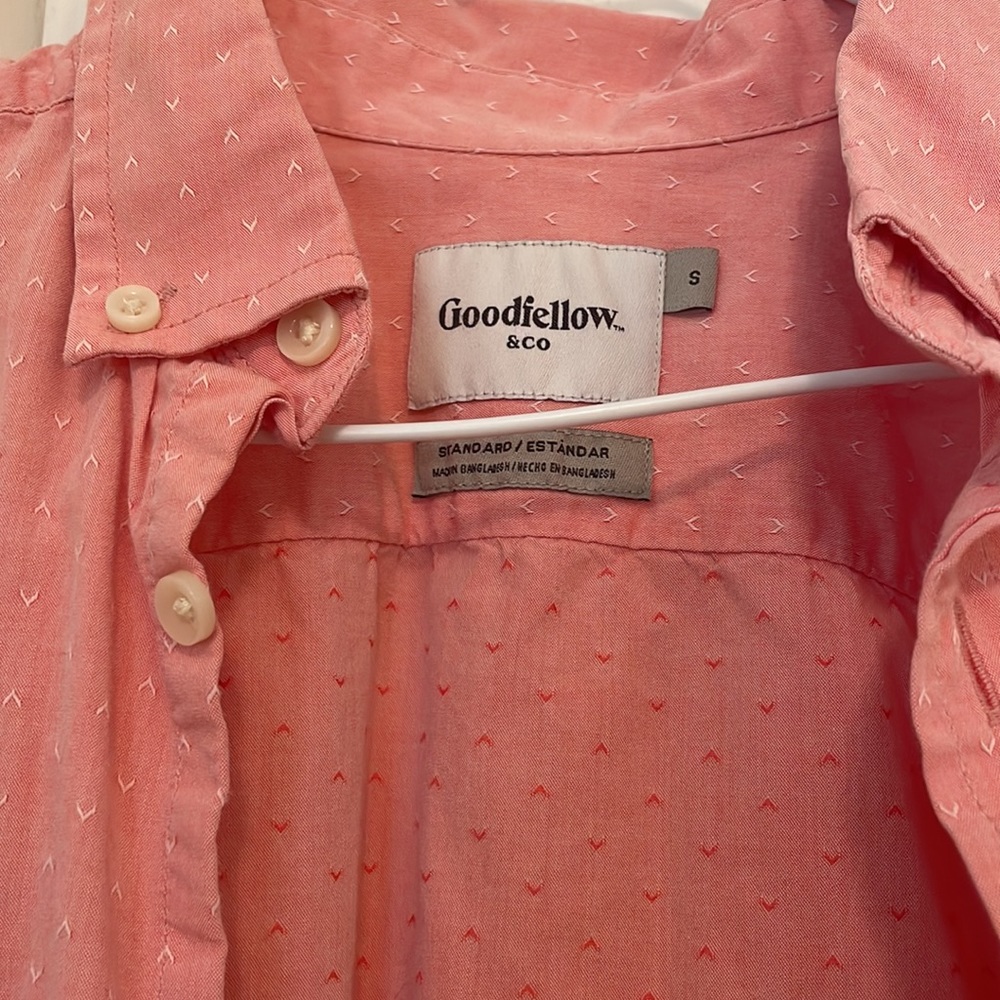 Goodfellow Button-Down Salmon Pink